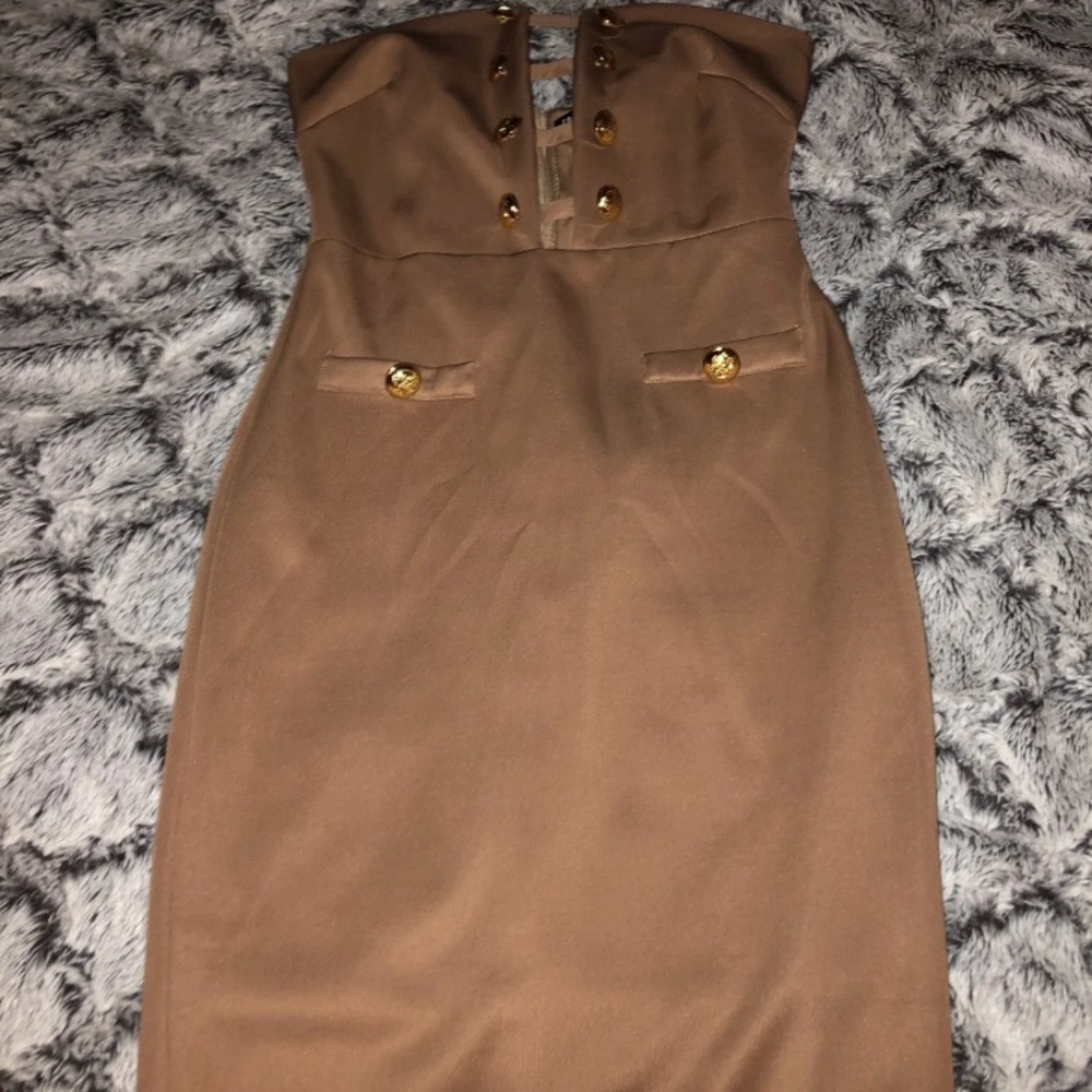 Fashion nova dress beige